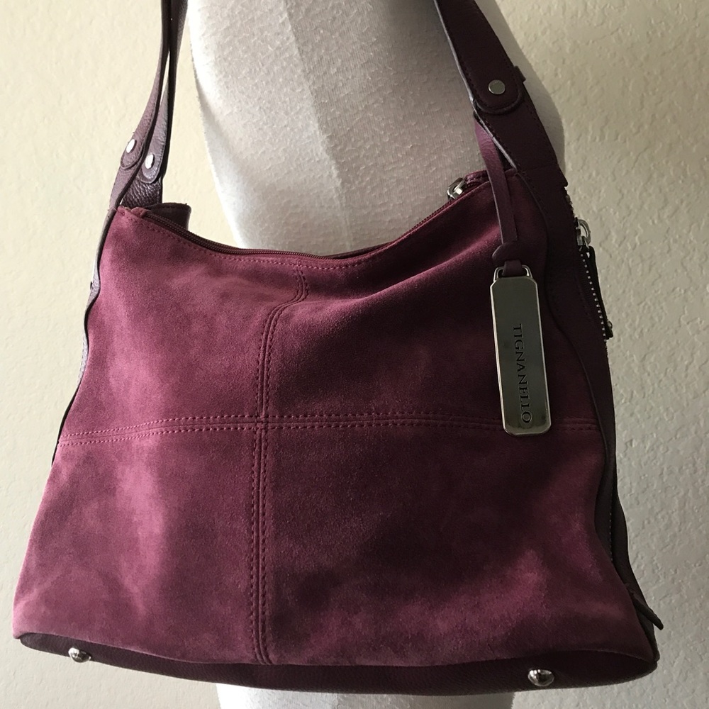 Tiagnello colorblock suede Shoulder Bag